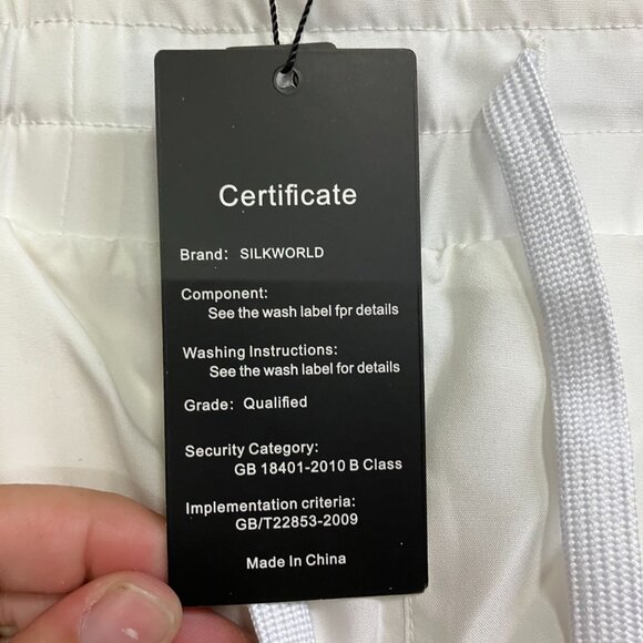 SILKWORLD Women's S White High Waist Running Zipper Pockets Athletic Shorts - Picture 5 of 11